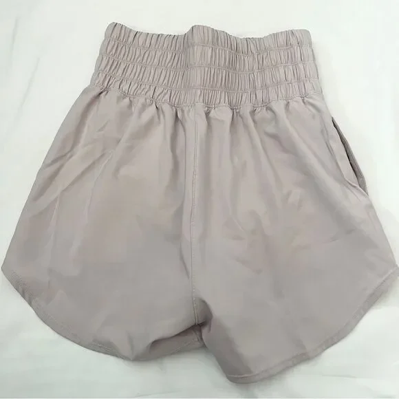 Nike One Women's Dri-FIT Ultra High-Waisted 3" Brief-Lined Shorts gray pink XS - Picture 2 of 4